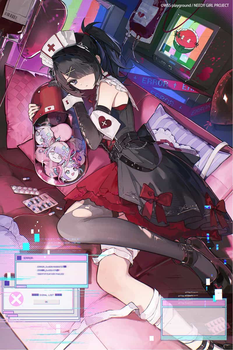 Аме-тян из Needy Girl Overdose: Милый арт для Bilibili 1