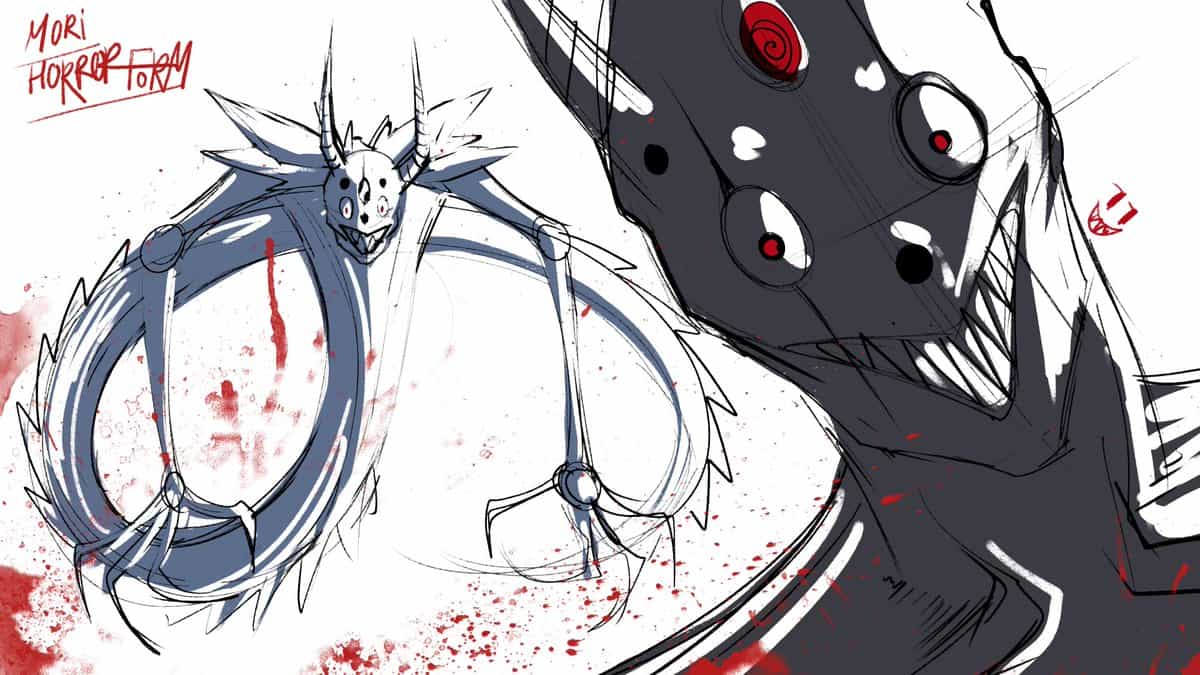 Концепт-арт формы кошмара Мори из Sevenfold Saga 1