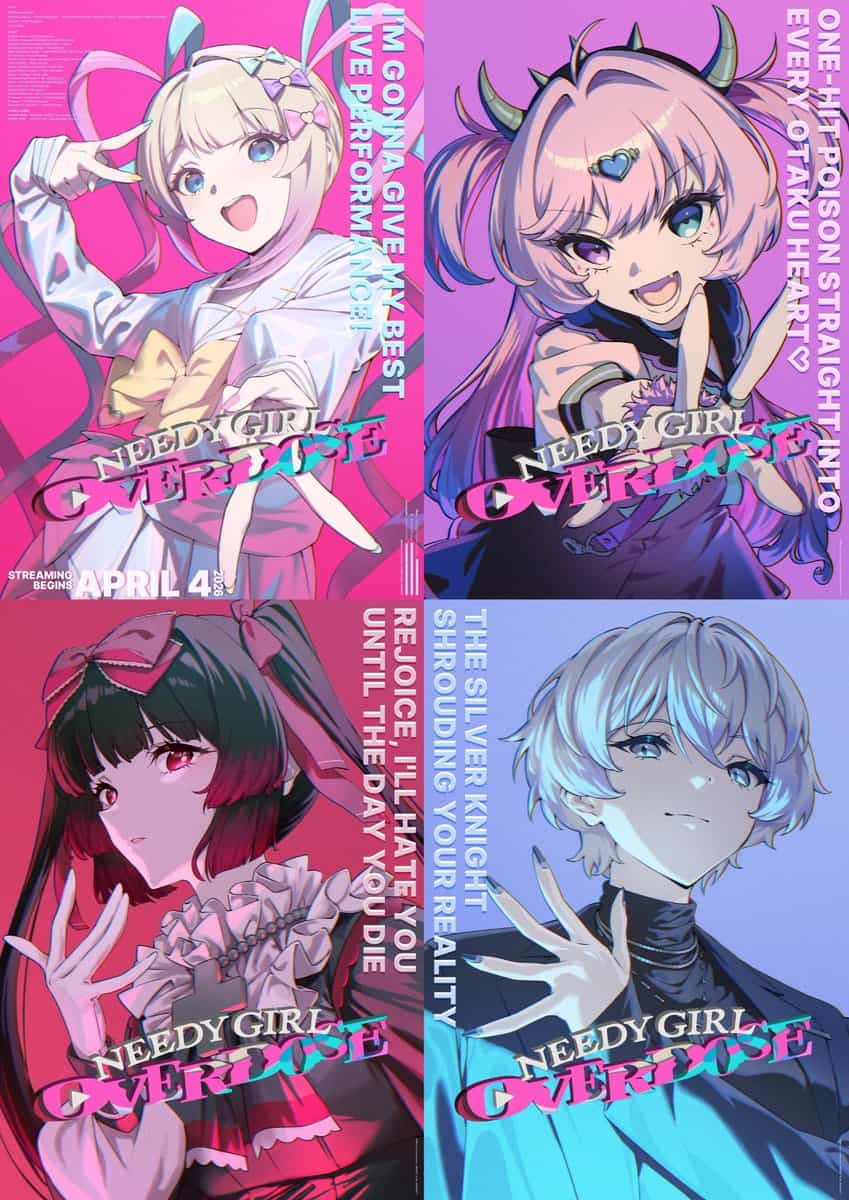 NEEDY GIRL OVERDOSE: Представлены все официальные визуальные образы персонажей 1