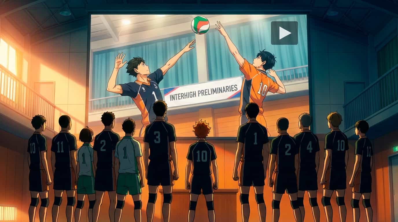 Тизер сценической постановки «Волейбол!!»: Арка отборочных Интерхай 1