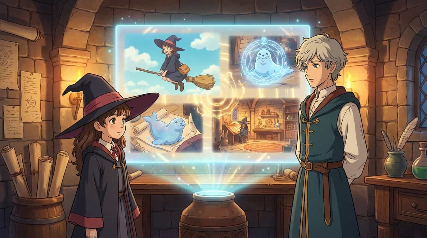 Вышел дайджест PV по первым эпизодам «Ателье колдовских шляп» 1