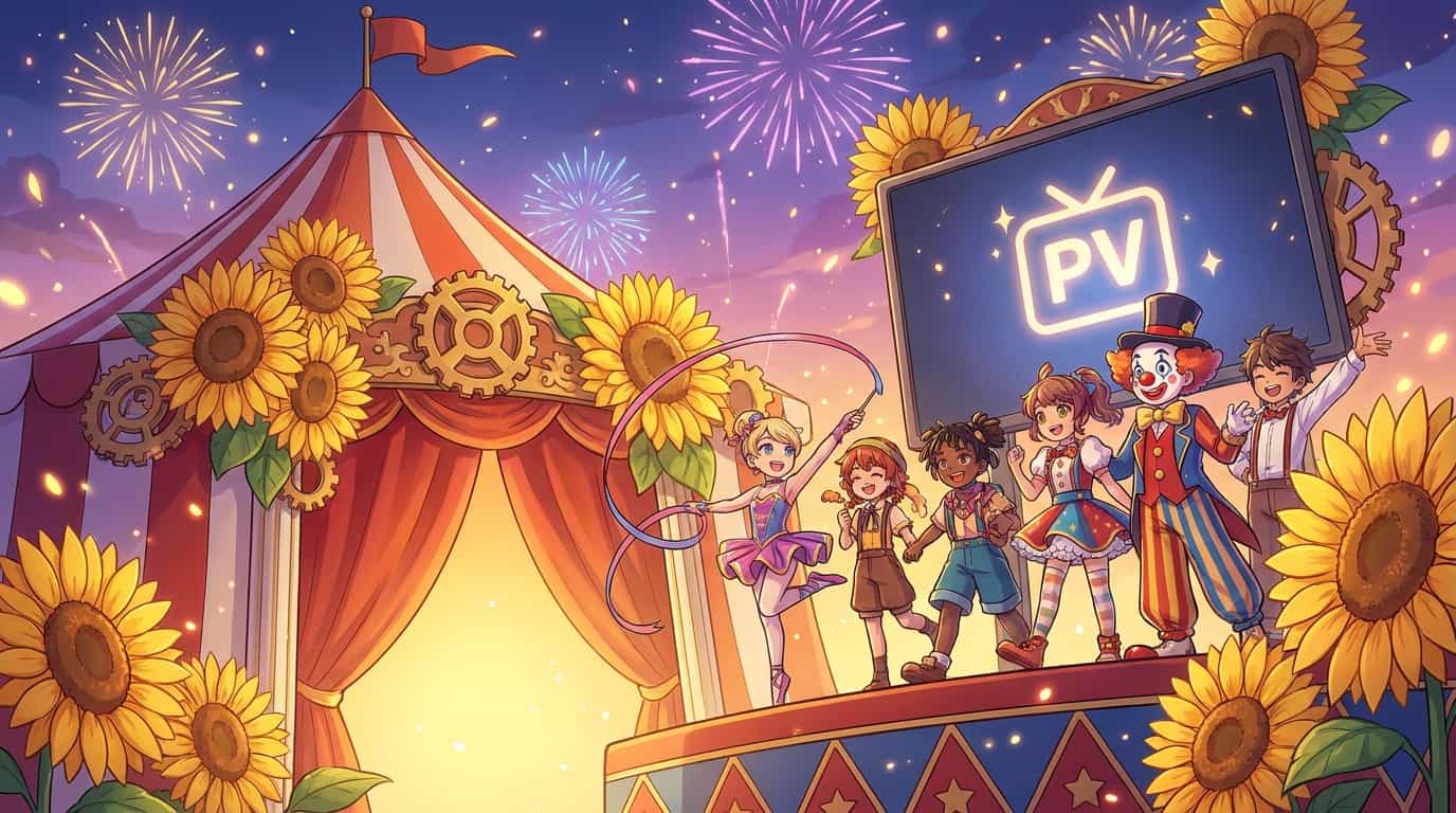 GROW UP SHOW -Sunflower Circus-: новый PV и анонс премьеры через два года