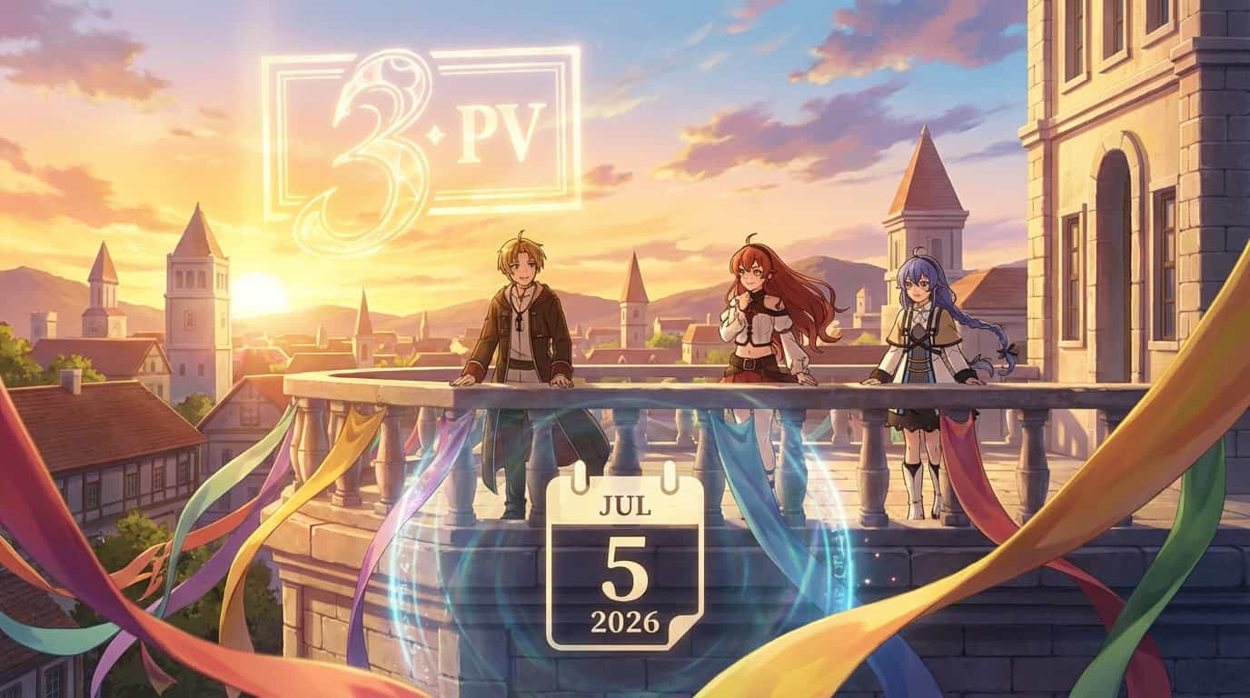 Третий сезон «Реинкарнации безработного» стартует 5 июля 2026 года с новым PV 1