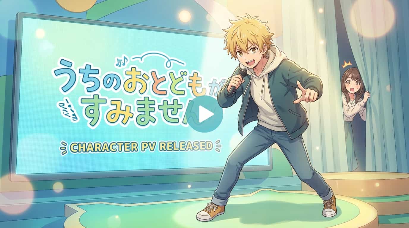 Вышел Character PV Раку Нариты для аниме «Извините за моих детей»