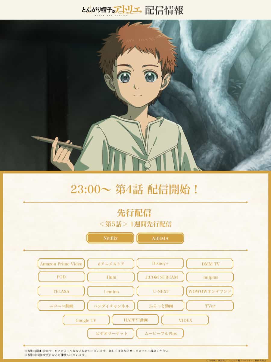 Ателье колдовских шляп: 4 эпизод выходит скоро, 5-й уже доступен! 2