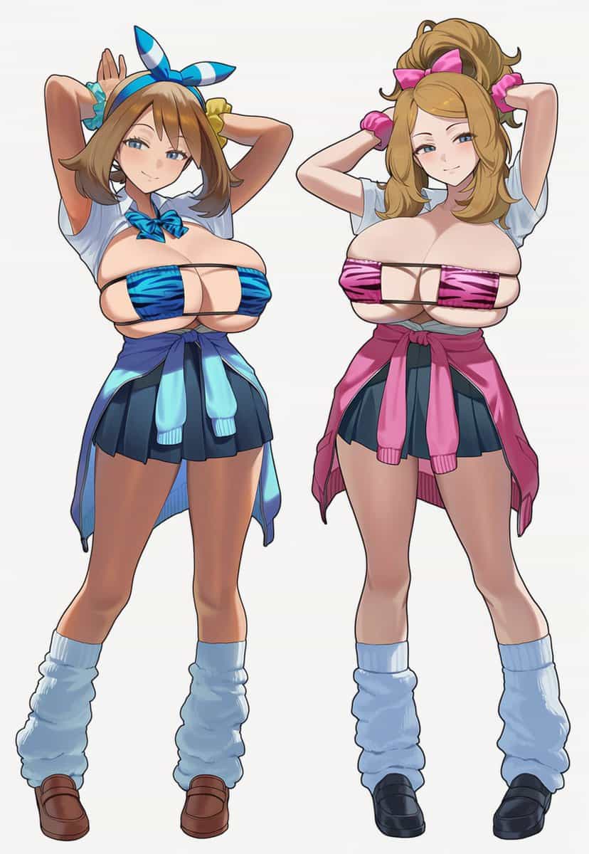 Мэй и Серена: Две героини Pokémon в одном арте
