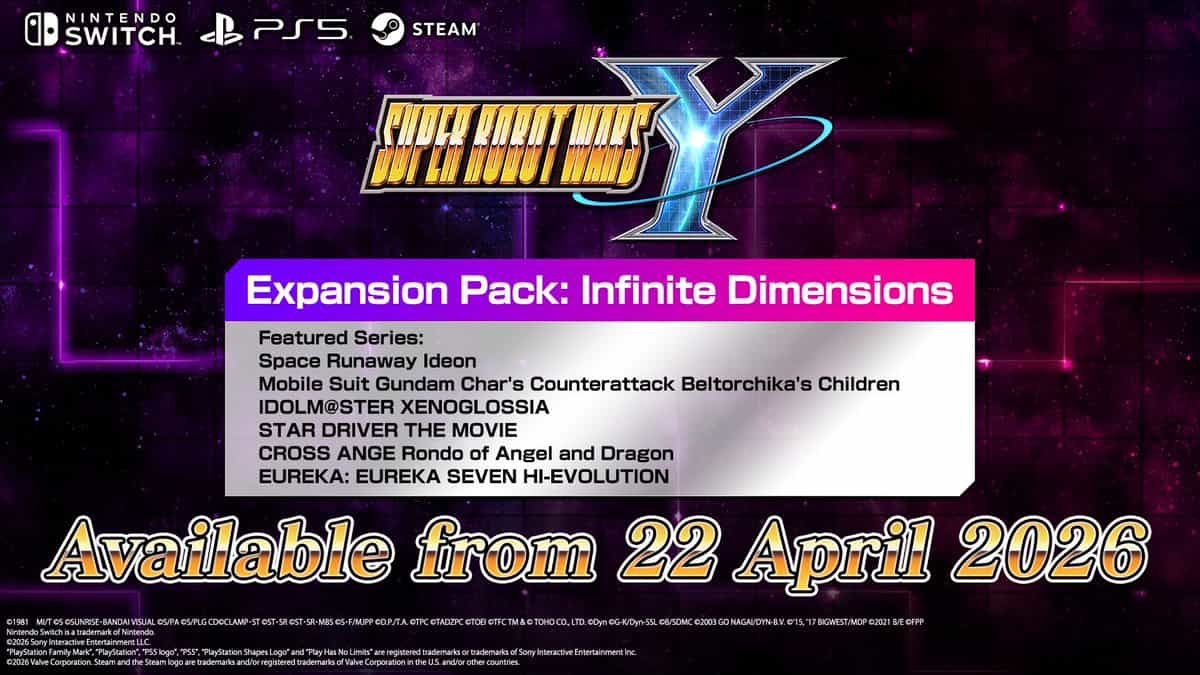 Super Robot Wars Y: Обновление 1.3.0 уже сегодня, DLC завтра!