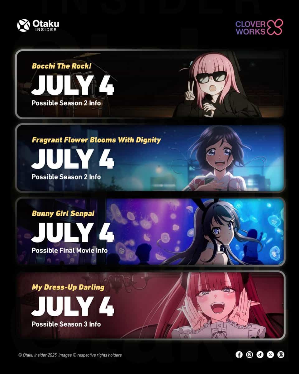 CloverWorks анонсировала панель на Anime Expo 2026 — планы на два года вперёд