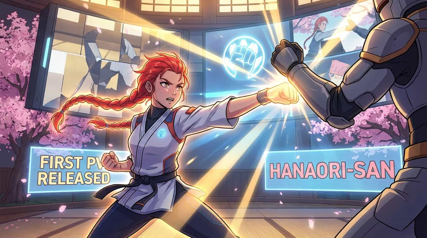 Вышел первый PV аниме «Ханаори-сан всё ещё хочет драться» 1
