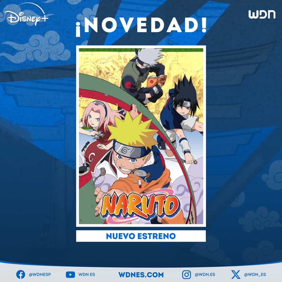 На Disney+ добавили старые серии «Наруто» с латинским дубляжом